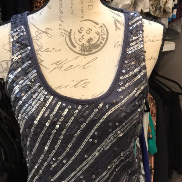 3/$30 Mercer & Madison Sequin Sleeveless Tank Top - Picture 3 of 4